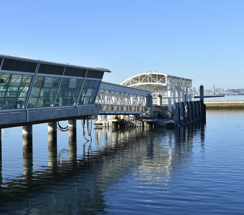 The ferry terminal in South San Francisco