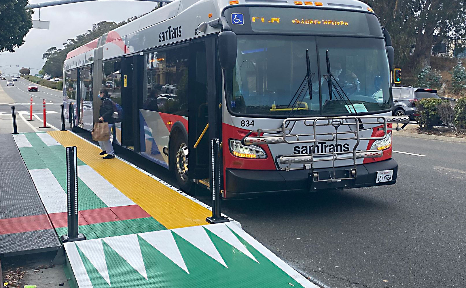 SamTrans Bus on El Camino