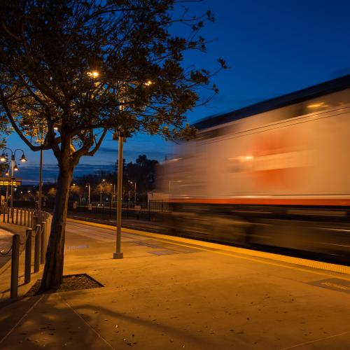 f40 locomotive at station