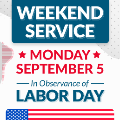 Labor Day Service Change