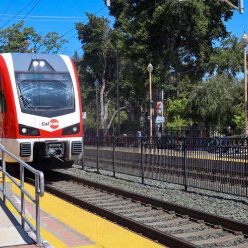 Destination Downtown - Menlo Park :  Train Front View