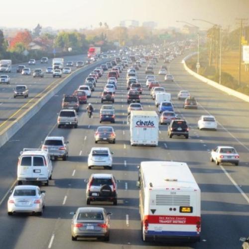 bus on highway