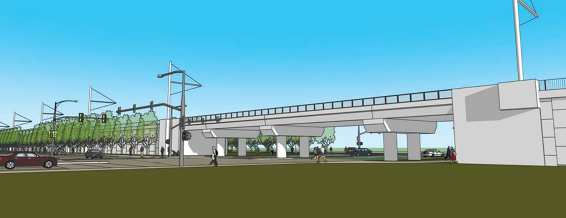Broadway crossing rendering courtesy of the city of Burlingame.